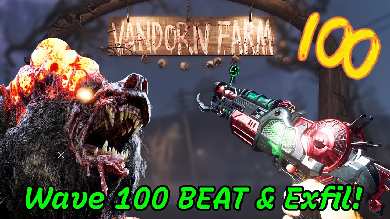 BO7 Zombies Vandorn Farm: Wave 100 Complete + Successful Exfil