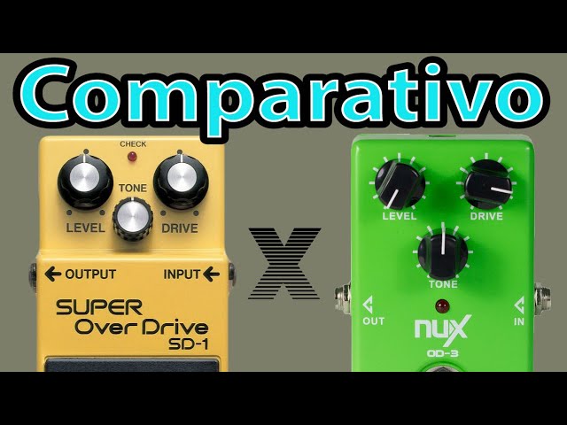 Comparativo Boss Super Overdrive SD1 x Nux Overdrive OD3 - YouTube