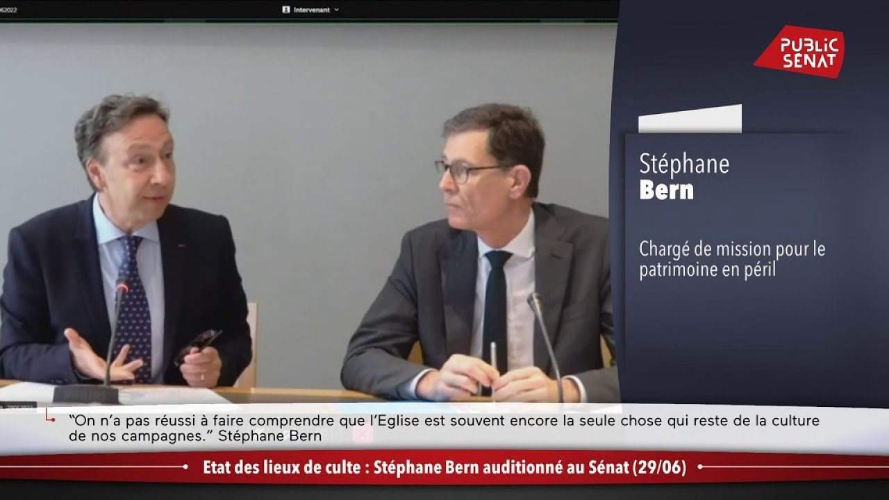 Patrimoine religieux : Stéphane Bern alerte les sénateurs sur l’état d’abandon des églises