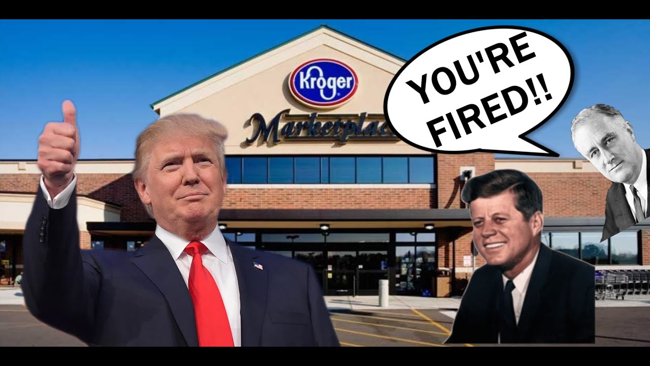 (AI Voice Meme) Trump works at Kroger