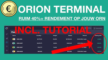 ORION PROTOCOL (ORN) - VERDIEN RUIM 40% op je investering PER JAAR als Liquiditeitsprovider [how to]
