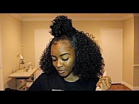 How To Half Up Half Down Curly Hair Bun Increesemypiece