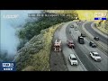 Brush fire near I-80