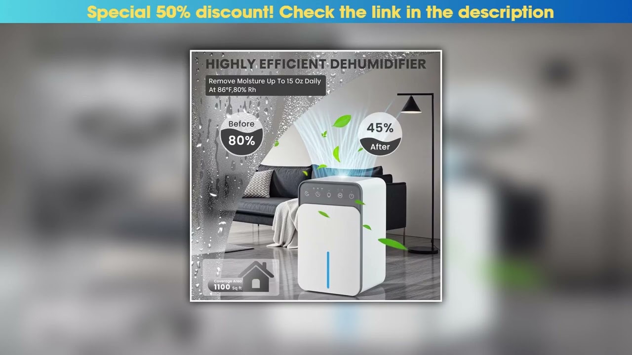 Review Air Dehumidifier Portable Mute Moisture Absorbers Machine Air Dryer For Home Bedroom Office•