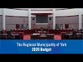 York region 2020 budget
