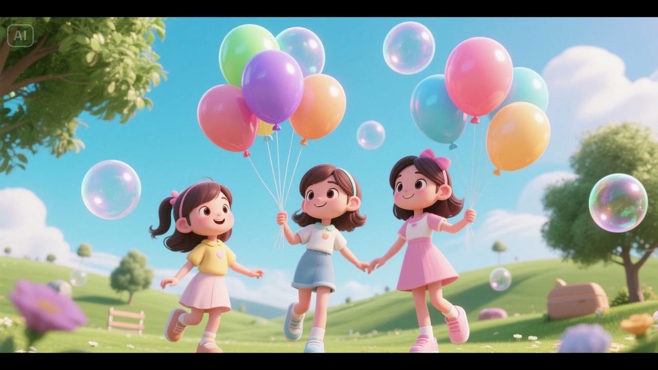 🎈💨 Bubble Balloons in the Breeze | Nursery Rhymes & Kids Songs