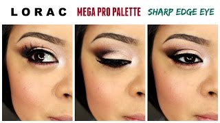 Lorac Mega Pro Palette // Sharp Edge Eye Makeup Tutorial // villabeauTIFFul