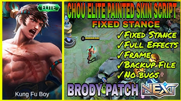 Chou Elite Painted Skin Script | Fixed Stance | Brody Patch | PARDZ GAMING