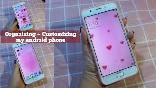 organizing and customizing my android phone💜 / aesthetic ✨️ #oppof1s screenshot 2