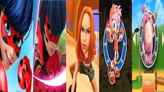 Sonic Dash All Star Amy VS Oddbods Turbo Run NEWT Miraculous Ladybug & Cat Noir  ryuko  Jumanji screenshot 4