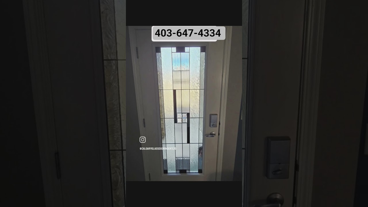 Door Glass Inserts Calgary - 403-647-4334 . Book yours today.!🏡Curb appeal starts at the front door