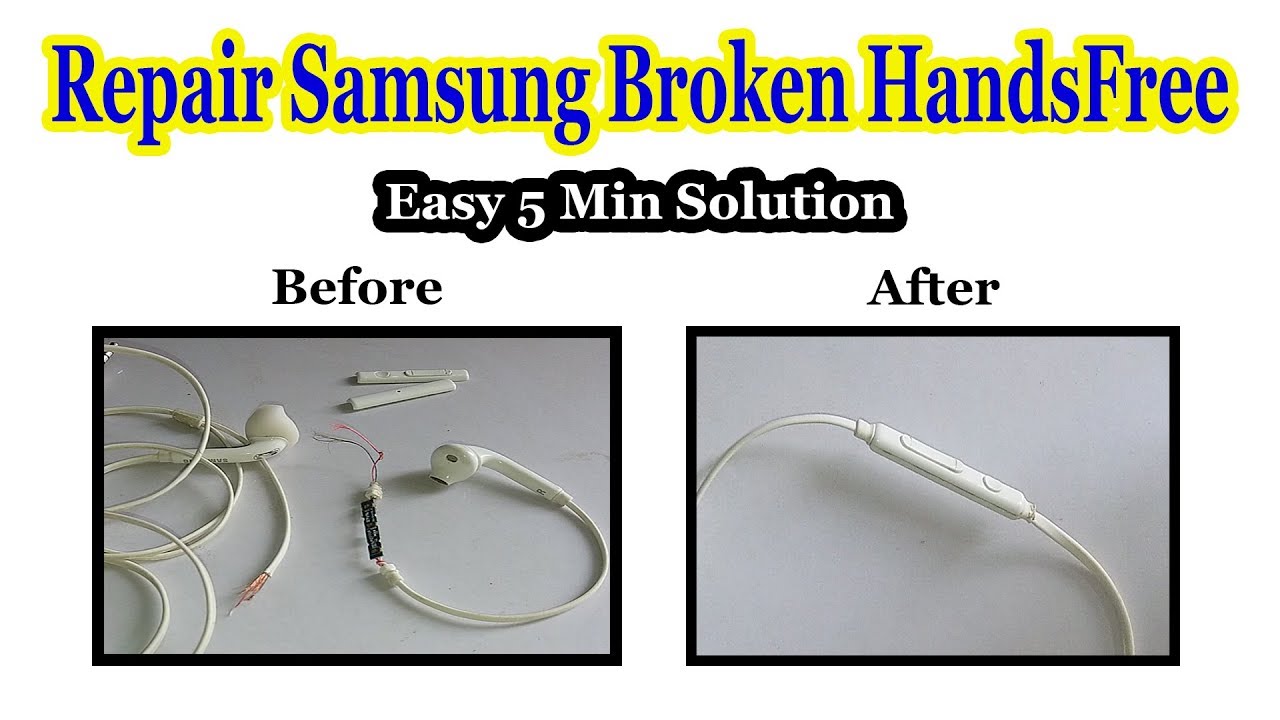 How To Repair Samsung Broken Handsfree cable YouTube