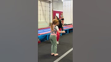 ADLEYS TUMBLiNG SCHOOL!! adley practices her flips & tricks at the gymnastics class! #shorts