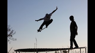 Trampoline Skateboarding with Tramptrucks!
