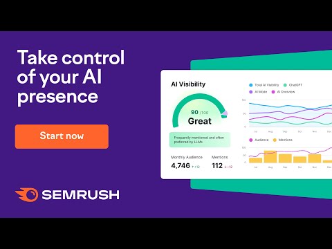 Semrush YouTube ad: Invisible in AI search? Not anymore