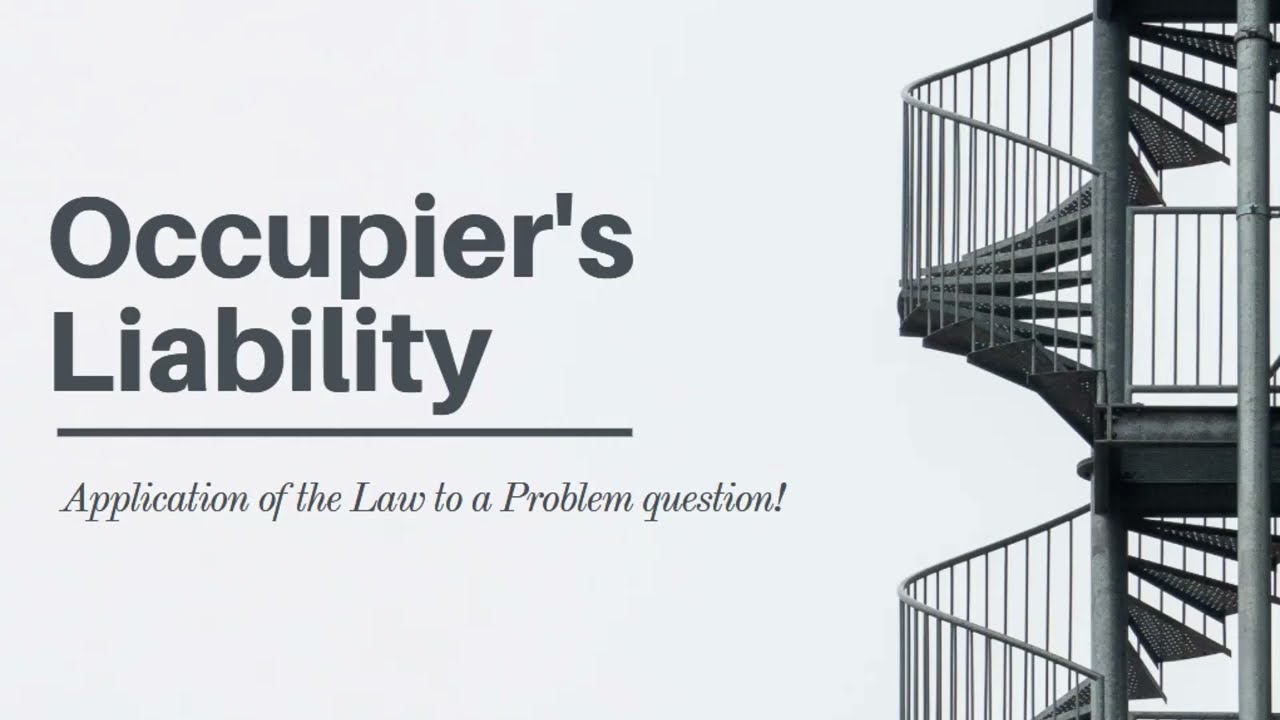 Occupiers' Liability under Law of Tort - Problem Question, Lesson summary and answer structure.