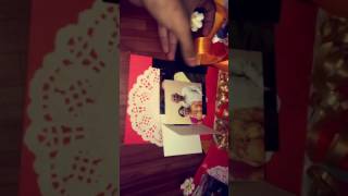 Waterfall card in exploding box
