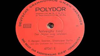 Erna Berger Sopran, Solveighs Lied