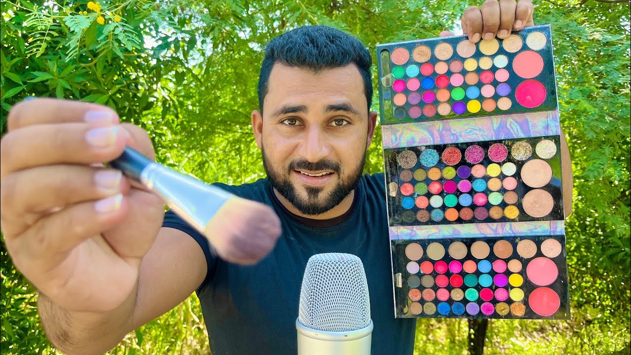 ASMR Fast And Aggressive Makeup Application 10 Minutes - YouTube