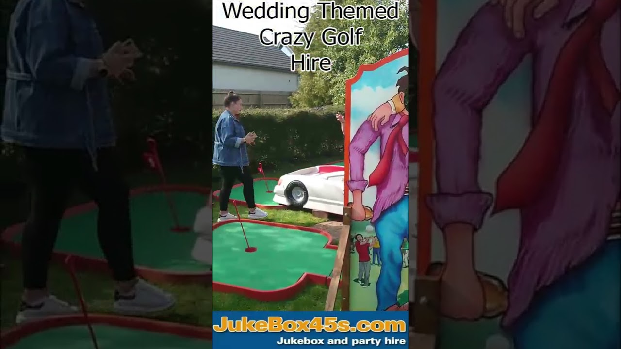 We hire a Full Size Wedding themed 9 hole crazy golf course across the UK