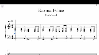 Radiohead - Karma Police Sheet Music