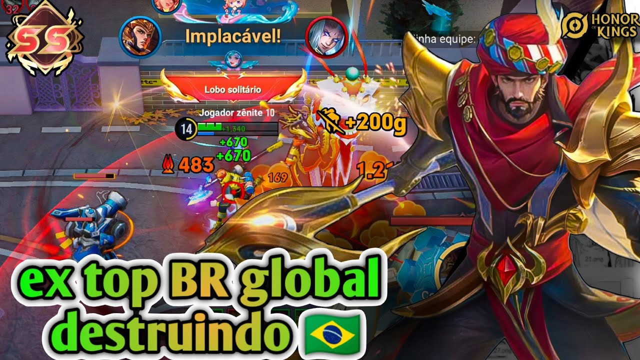 EX BR GLOBAL MOSTRANDO O QUE SABE NA SOLO LANE   | HONOR OF KINGS 