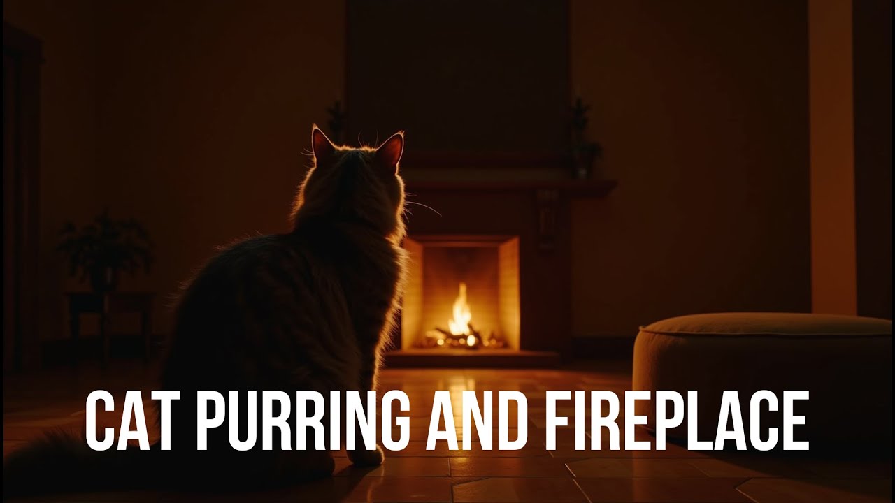 10 Hours of Cat Purring & Fireplace Sounds for Deep Sleep