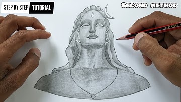 How To Draw Lord Shiva "Adiyogi Sketch" Step BY Step In A Easy Way Part02 @AjArts03
