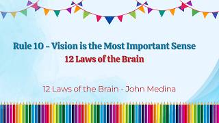 Rule 10 - Vision is the Most Important Sense - The 12 Laws of the Brain - John Medina