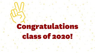 Congratulations from our Faculty - #2020Trojan