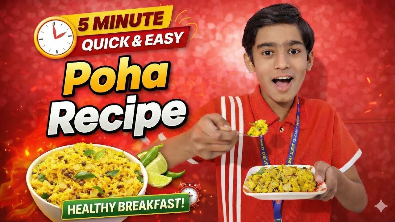 Quick & Healthy Poha Recipe | 5 Minutes Breakfast | Easy Indian Morning Snack