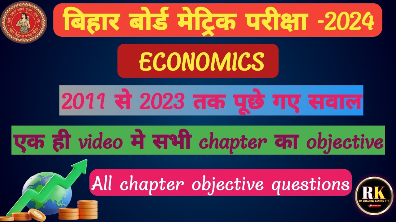 class 10th Economics || 10th Economics objective question || bihar Bord 2024 