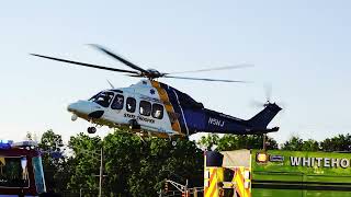 WHITEHOUSE STATION NEW JERSEY MAJOR ACCIDENT  7/8/26  HUNTERDON COUNTY RTE. 22 COLLISION AND MEDEVAC