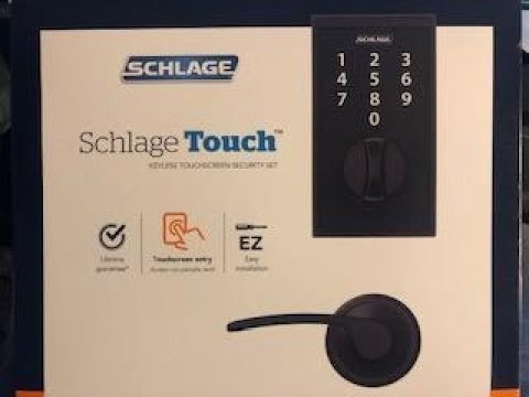 Schlage touch keyless door keypad Code programming instructions - YouTube