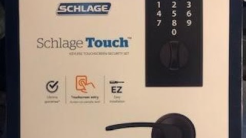 Schlage touch keyless door keypad Code programming instructions