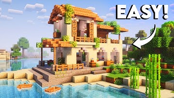 Minecraft | How to Build a Relaxing Beach House (Tutorial)