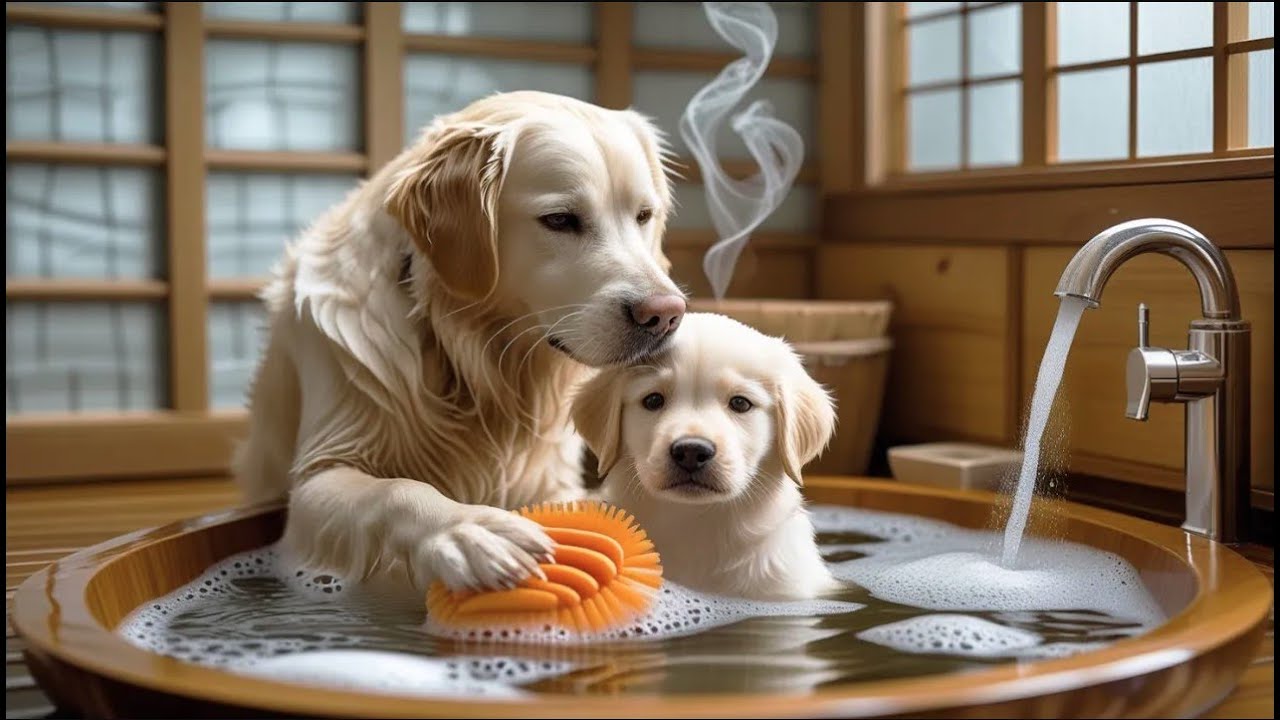 Brave Mom Dog Saves Puppy in Danger, Brings Him Home and Treats Him Like Her Own Son🐾🚂❤️ 