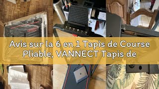Tapis De Course Pliable VANNECT 6 En 1 – écran LED, Appli, Inclinaison 9 %, 160 Kg, Silencieux Pour Maison Et Bureau !
