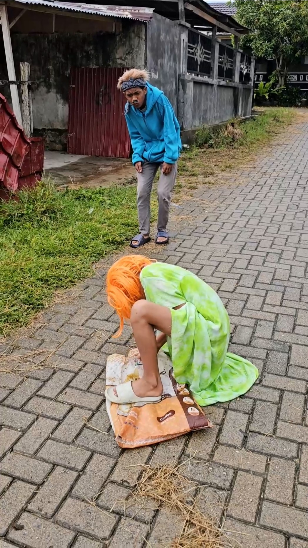 Mom stepped on the cat
