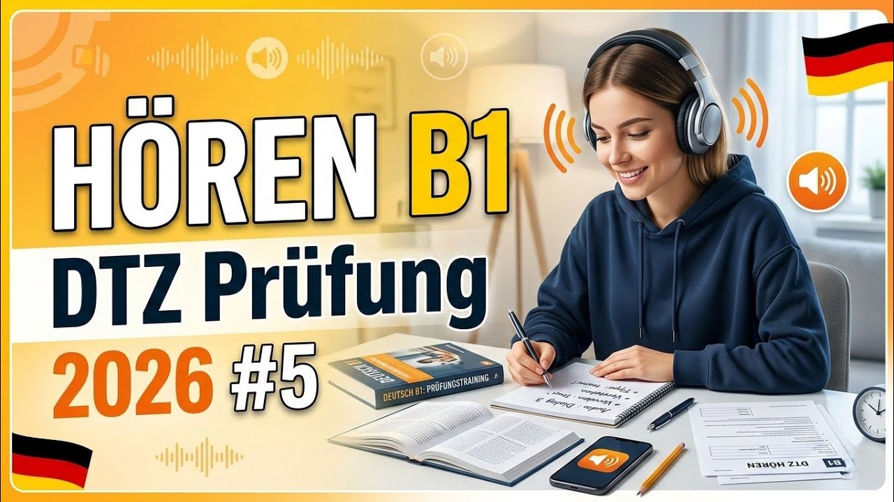 B1 Hören | DTZ Prüfung 2026 | Modelltest 5 | Teil 1-4 mit Lösungen