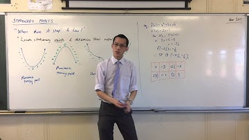 Exploring Stationary Points (2 of 3: Introductory Examples regarding nature of Stationary Points)