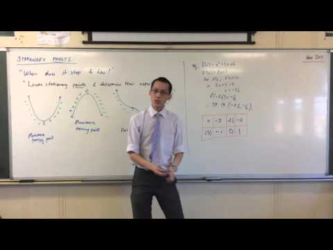 Exploring Stationary Points (2 of 3: Introductory Examples regarding nature of Stationary Points)