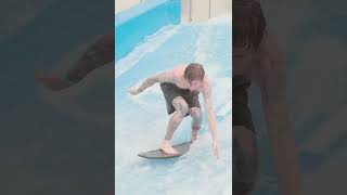 local on the Flowrider at Planet Hollywood Las Vegas surf machine