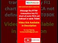 Error Message No.FF709 - transaction key FI1 chart of accts FICA not defined in table T030K