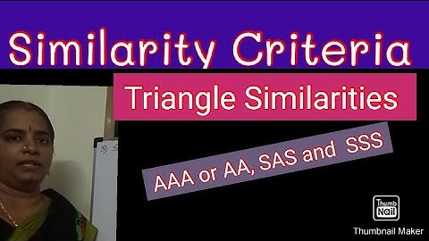 Similarity criteria in Tamil