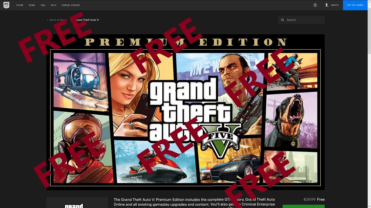 Get GTA V (and GTA Online) for free legally through Epic Games +PLUS