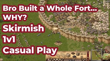 Bro Built a Whole Fort… WHY??? | | Skirmish 1v1 | | Casual Play