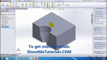 SolidWorks Revolved Cut Tutorial _SolidWorks Video Tutorials for Beginners