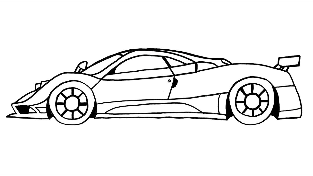 How To Draw A Pagani Zonda Car - Easy Sports Car Drawing [2022] - YouTube