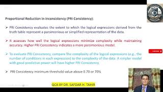 Practical Example: Application of  Fuzzy-set Qualitative Comparative Analysis (fsQCA)